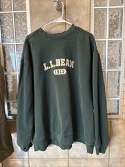 VINTAGE L.L.BEAN, Sz XXL, Forest Green , Fall, Winter, Casual Crew Sweater