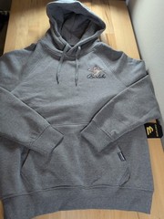 Burlebo Outdoors Hoodie Men’s Medium Gray Duck Graphic Pullover Sweatshirt NWT