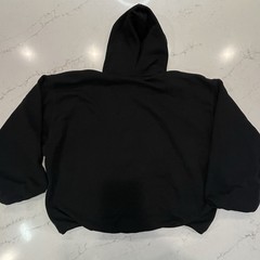 IDLT Basics Loose Perfect Hood iBlack Oversized Unisex Large Double Layer Pocket