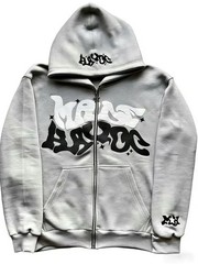 Y2K Graffiti Zip Hoodie Oversized Streetwear 3D Print Harajuku Jacket Multicolor