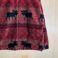 For Seasons Sweater Adult Size Large Red Long Sleeve Men’s Fleece Zip Up