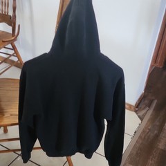 Gildan Heavy Blend Black Pullover Hoodie Fleece Cotton Blend Pockets XL Teens
