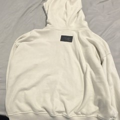 forgot Men’s S Beige Full Zip Hooded Hoodie w/ Pockets Embroidered Graphic