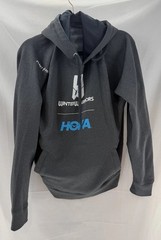Hoka Gray Sweatshirt Hoodie Unisex M Weekend Warriors Walking Running Athleisure