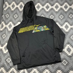 Nike Mens Dri-FIT Hoodie Black Graphic Fleece Pullover XL CU6271-010
