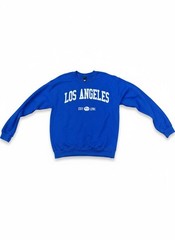 Letter Graphic Round Neck Long Sleeve Sweatshirts Los Angeles EST-1781