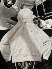 Polo Ralph Lauren Hoodie Big Letter Spellout Size S Gray Logo Big Pony