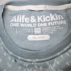 Alife & Kickin Green Sweatshirt All Over Print Sustainable Gorpcore Crewneck XXL