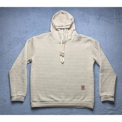 Vogue Sport Fashion Hoodie Size XL Beige Quilted Very Soft 100% Polyester