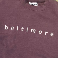 Vintage 90s Lee Sport Baltimore fleece crewneck plum sun faded M/21