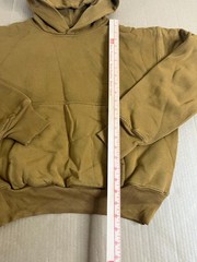 Yeezy GAP Balenciaga Hoodie Brown Double Layered Size S Oversized Pullover