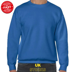 Mens Sweatshirt Heavy Blend Crew Neck Plain Jumper Pullover Casual High Quality