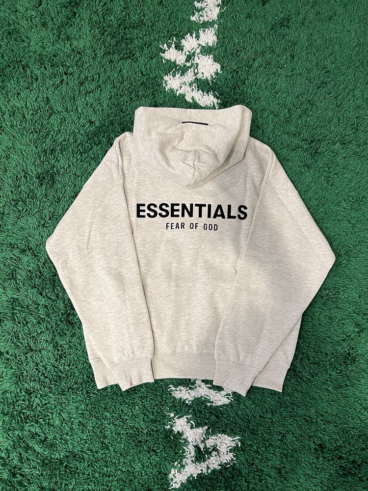 Fear of God Essentials Light Oatmeal SS22 Hoodie size XXL