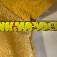 Al Wissam Suede Hoodie Mustard Yellow Embroidered Logo Streetwear Pullover 3XL