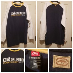 Ecko Unltd Sweatshirt Mens 3XL Pullover Jumper Hip Hop Y2K Rhino Logo Sweater