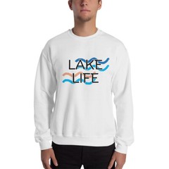 Lake Life Waves Unisex Sweatshirt Gift S,M,L,XL,2X,3X,4X