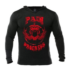 Iron Gods Pain & Progress Hoodie Bodybuilding Gym Weightlifting Pullover Workout