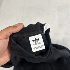 Adidas Black Long Sleeve Fleece Pullover Sweatshirt Men’s XS Activewear Athletic
