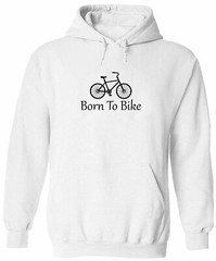 Ride Bicycle Unisex Pullover Sweatshirt Hoodie Sweater Graphic Gift Born To Bike
