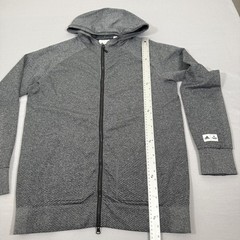Reigning Champ Hoodie Mens Large Gray Adidas Zip Up Sweater Jacket Stretch Gym
