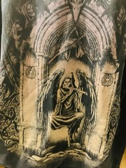 Affliction Denim Killer Distressed Full Zip Up Hoodie Front Back Reaper XL
