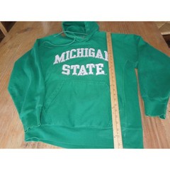 Michigan State Spartans MSU Hoodie Vintage Steve and Barrys Green Mens Medium M