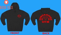 Powerhouse Gym Red Men Black Hoodie Sweatshirt Size S-3XL