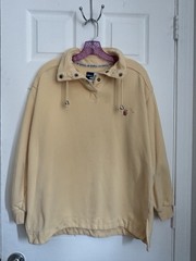 Vintage WilliWear Sport SweatshirtM Yellow 1/4 Snap Neck Pullover 90s