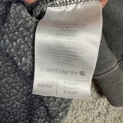 Carhartt Hoodie Mens M Gray Pullover Fleece Hooded Pockets Lined Relaxed Fit