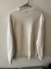 H&M Mens Sweatshirt Size XL White Fleece Regular Fit Crew Neck Pullover