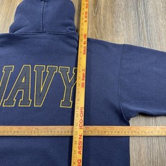 Vintage United States Navy Hoodie Mens XL Blue US Sailor Spellout 90s Sweatshirt