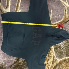 Yeezy Gap Engineered by Balenciaga Shrunken Dove Hoodie Dark Blue Size Medium