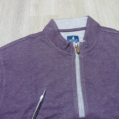 JOHNNIE-O Mens L LARGE SULLY PULLOVER 1/4 ZIP ROYAL PLUM PURPLE GOLF SWEATSHIRT