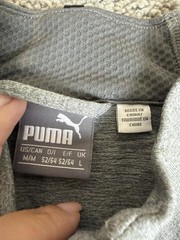 PUMA Sweatshirt Mens M Gray Pullover 1/4 Zip Mock Neck UPF50 Golf 572366