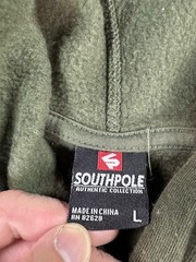 Southpole Hoodie Mens Large Green Teddy Bear Hip Hop Street Designer Logo Y2k