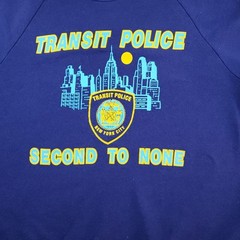 vintage nypd jerzees sweatshirt Size Large Transit Police Second To None USA