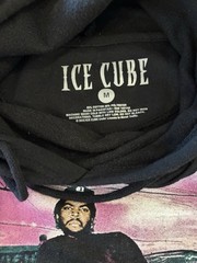 Ice Cube Graphic Hoodie Mens Medium Black Hip Hop Rap 90s Streetwear