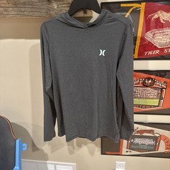 Hurley Men’s Icon Palms Hybrid UPF 50+ Long Sleeve Hoodie Small