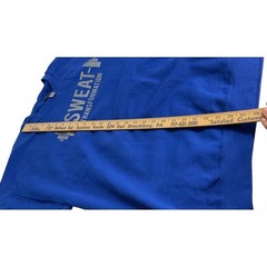 Gildan Sweatshirt Men Large Blue Excellent Sweat Transformation Gym Graphic