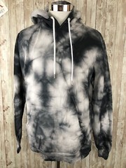 Boohoo Hoodie Mens Small Tie Dye Sweatshirt Gray Pullover Long Sleeve N112