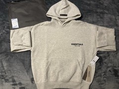 NWT Fear of God Essentials Light Oatmeal Hoodie Size XXS 100% Authentic✅