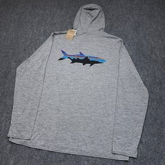 NEW Patagonia Capilene Cool Daily Graphic Hoody Men XXL Fitz Roy Tarpon Grey