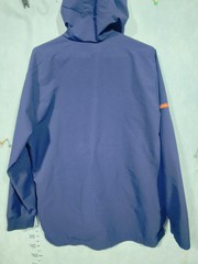 Adidas Hoodie Mens L Blue Pullover 1/4 Zip Hooded Pockets Breathable Lightweight