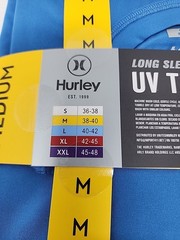 Hurley Men’s Sunny Side Hybrid Stretch Tagless UV T-Shirt M Blue