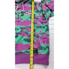 WESC Tie Dye Hoodie Purple Green Pullover Streetwear Size Medium Unisex