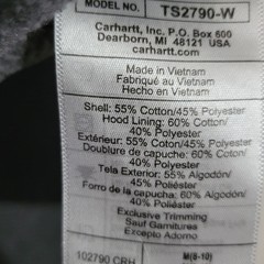 mens Carhartt hoodie grey size m pullover Relaxed Fit