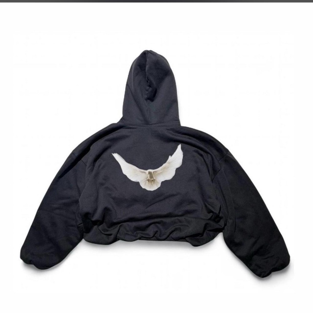 Yeezy Gap Balenciaga 05 Dove Hoodie Black Large ( *Check Description* )