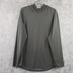 BYLT Basics Drop Cut Hoodie Mens L Green Performance Premium Pullover Gym Yoga