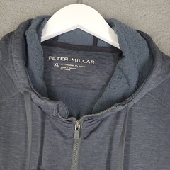 Peter Millar Eclipse Performance Hoodie XL Zip Up Sweater Golf Travel Office