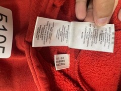 Adidas Mens Sweatshirt Hoodie Red Cotton Polyester Knit Logo L